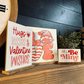 Valentines Day 2024 Wood Signs Be Mine Gnome Hugs and Kisses Pink and Red Cute Heart Mini signs