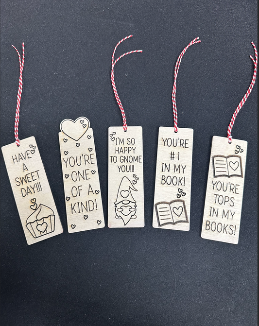 Set of 5 Valentine's Day bookmarks Kid's Kit Arts and Craft