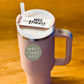 Custom Stanley Quencher v2 Tumbler Lid Name Tag 20/30oz or 40 oz insulated Tumbler Name Topper - Personalized Tumbler Accessory Acrylic mug Rectangle