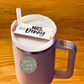 Custom Stanley Quencher v2 Tumbler Lid Name Tag 20/30oz or 40 oz insulated Tumbler Name Topper - Personalized Tumbler Accessory Acrylic mug Rectangle