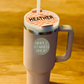 personalized Valentine's Day Stanley Quencher v2 Custom Tumbler Lid Name Tag 20/30oz or 40 oz insulated Tumbler Name Topper Tumbler Accessory Acrylic mug circle
