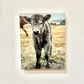 Silver Calf Cow fluffy farmhouse wood sign