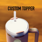 Your Custom Stanley Quencher v2 Tumbler Lid Name Tag 20/30oz or 40 oz insulated Tumbler Name Topper - Personalized Tumbler Accessory Acrylic mug circle