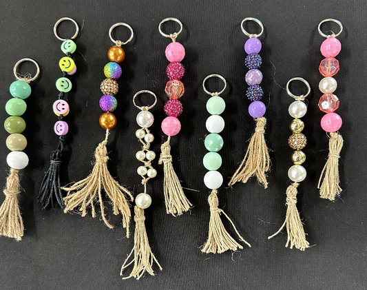 Mystery Bead Tassel Keychain