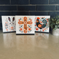 Retro Bold Spring Pattern wood sign shelf sitter