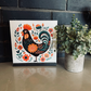 Retro Bold Spring Pattern wood sign shelf sitter