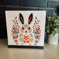 Retro Bold Spring Pattern wood sign shelf sitter