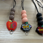 Personalized Custom Teacher Nurse Keychain Lanyard silicone Bead Tassel