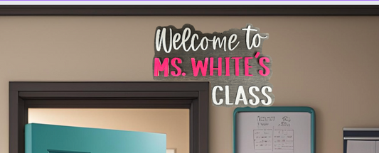 Welcome to  Personalized 3D Teacher Name Cut Out Sign