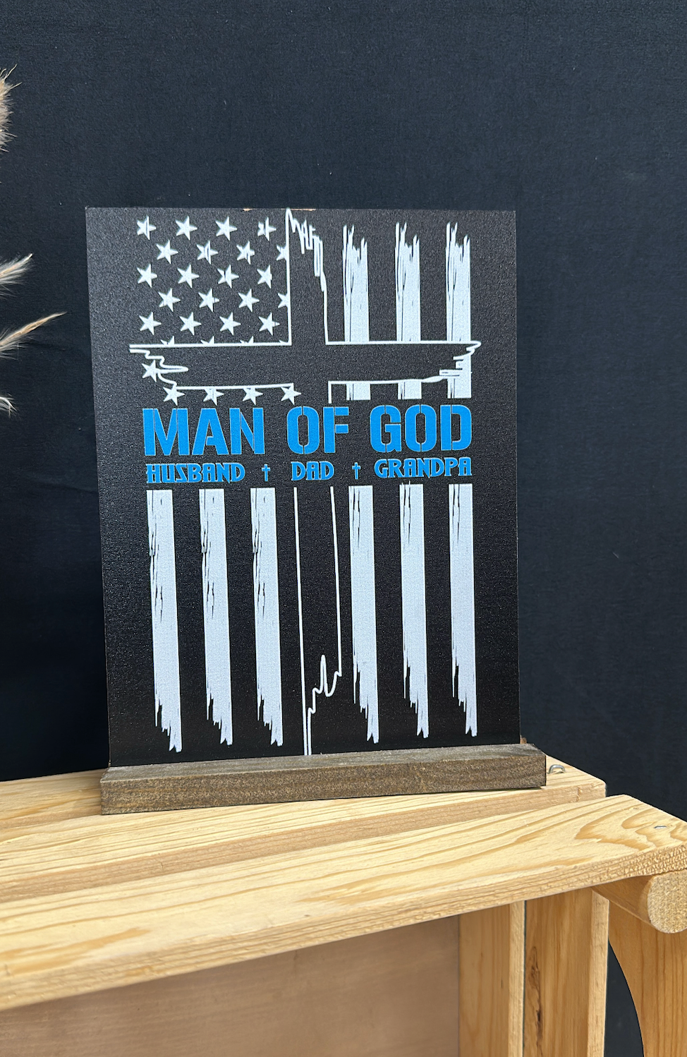 Father’s Day Wooden Shelf Sitter Card | Personalized Keepsake Gift for Dad