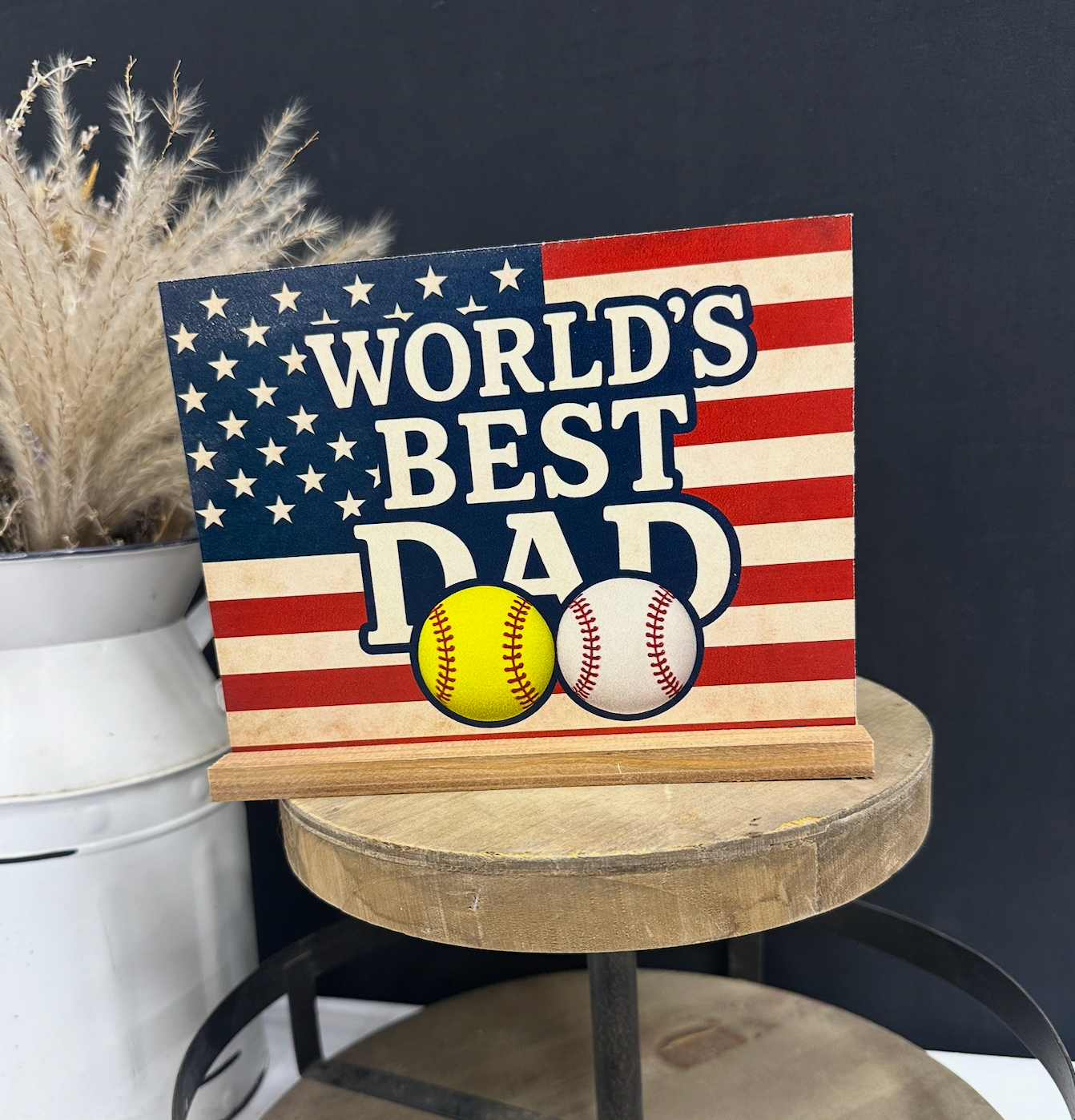 Father’s Day Wooden Shelf Sitter Card | Personalized Keepsake Gift for Dad