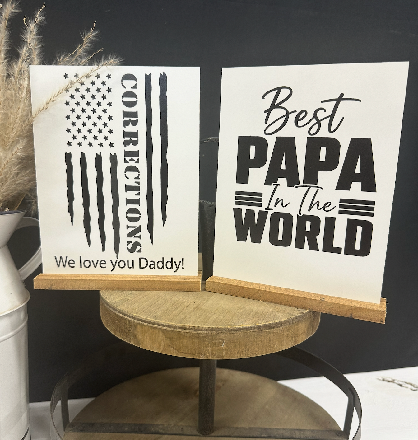 Father’s Day Wooden Shelf Sitter Card | Personalized Keepsake Gift for Dad