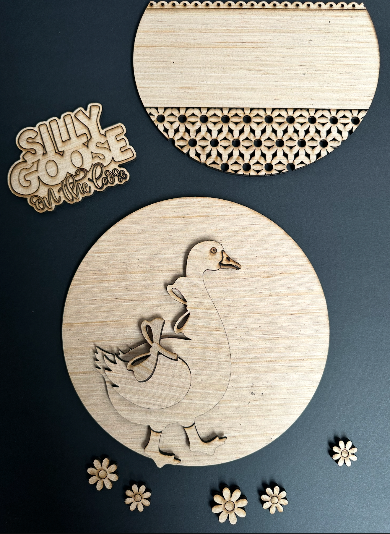 8” 3D Porch Goose DIY Paint Kit | Wooden Paint Kit for Kids & Adults | Summer Craft Kit