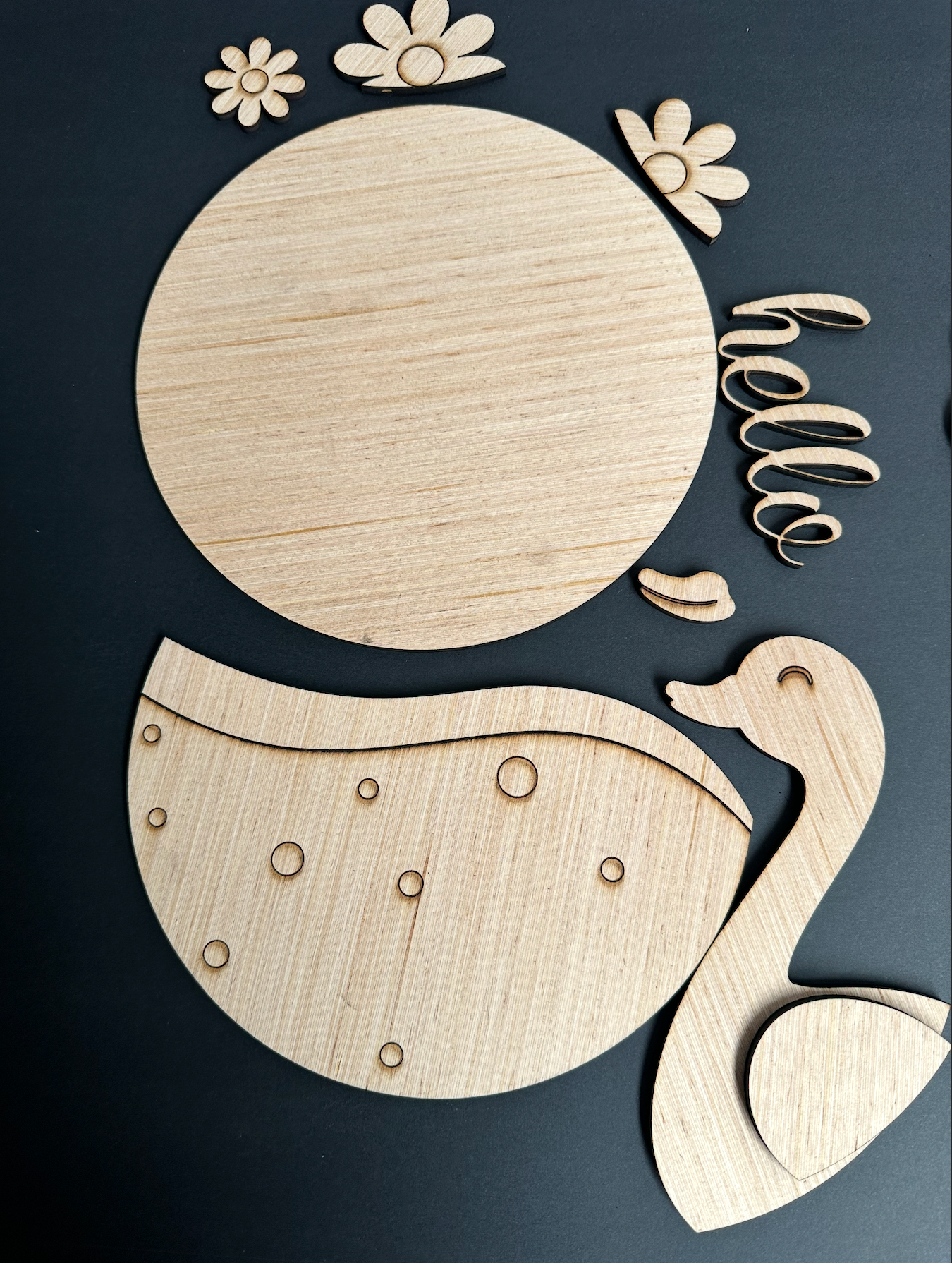 8” 3D Porch Goose DIY Paint Kit | Wooden Paint Kit for Kids & Adults | Summer Craft Kit