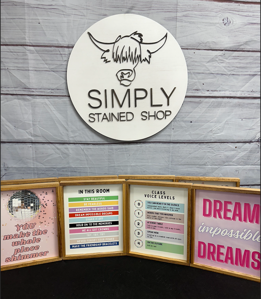 Swifty Dream impossible dreams wood sign; classroom decor; classroom sign; teacher sign (Copy)