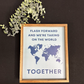 Swifty Flash forward and we're taking on the world together wood sign; classroom decor; classroom sign; teacher sign