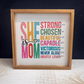 She Is Mom Colorful Wood Sign; Motivational; Mothers day gift