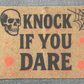 Knock if you dare halloween door mat