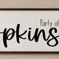 Custom Family Name Party Of Sign  Personalized Wood Framed Family Sign  Farmhouse Decor