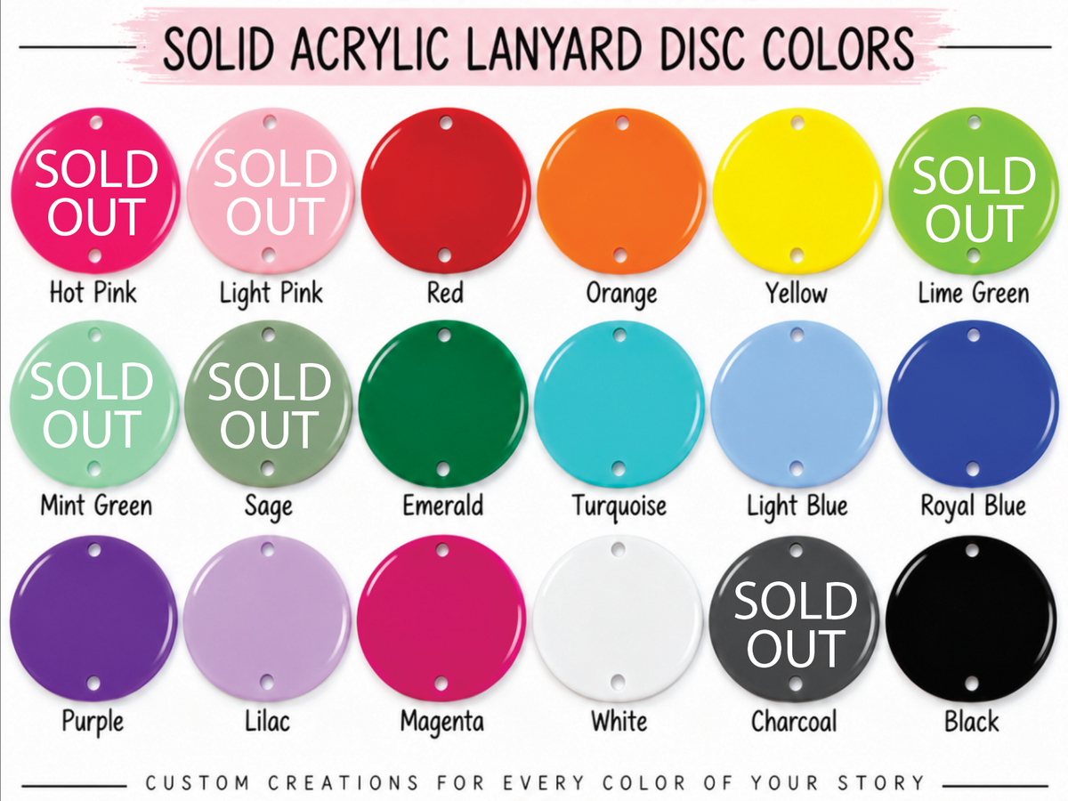 DOORBUSTER Personalized Acrylic Lanyard Disc | Custom Name Lanyard Add-On | 2 Inch Doorbuster