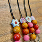 boho rainbow retro teacher Teacher Nurse Keychain Lanyard Bead Tassel