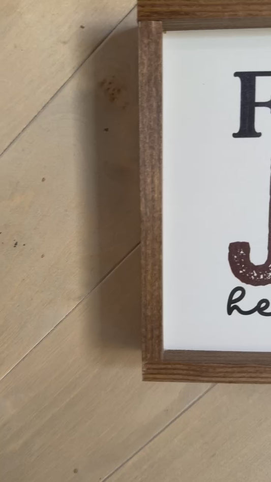 Fall For Jesus he never leaves FALL 2024 new wood sign