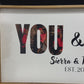 You & Me Customizable Couple's wood sign