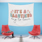 retro groovy its a beautiful day to learn Printed Wall Tapestry