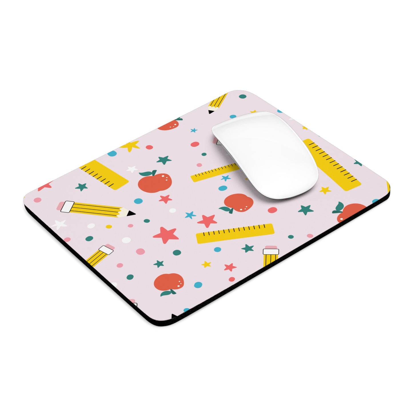 pink Teacher Life Pencil apple Mouse Pad