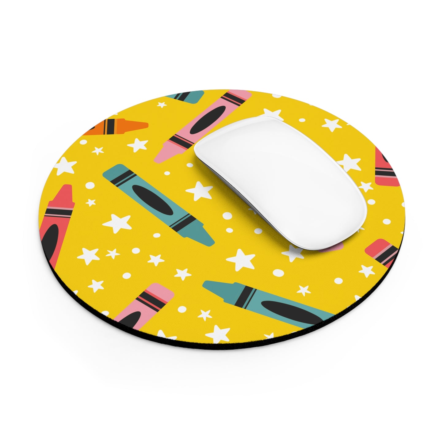 yellow crayon Mouse Pad