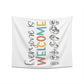 Everyone is welcome asl Printed Wall Tapestry