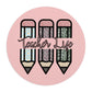 Teacher Life Pencil Glittery Leopard Mouse Pad