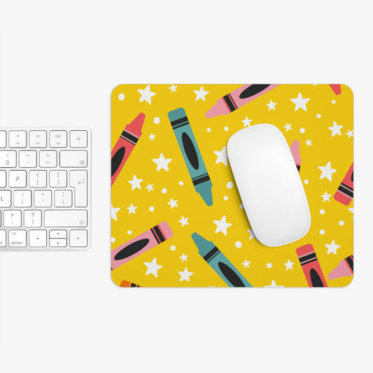 yellow crayon Mouse Pad