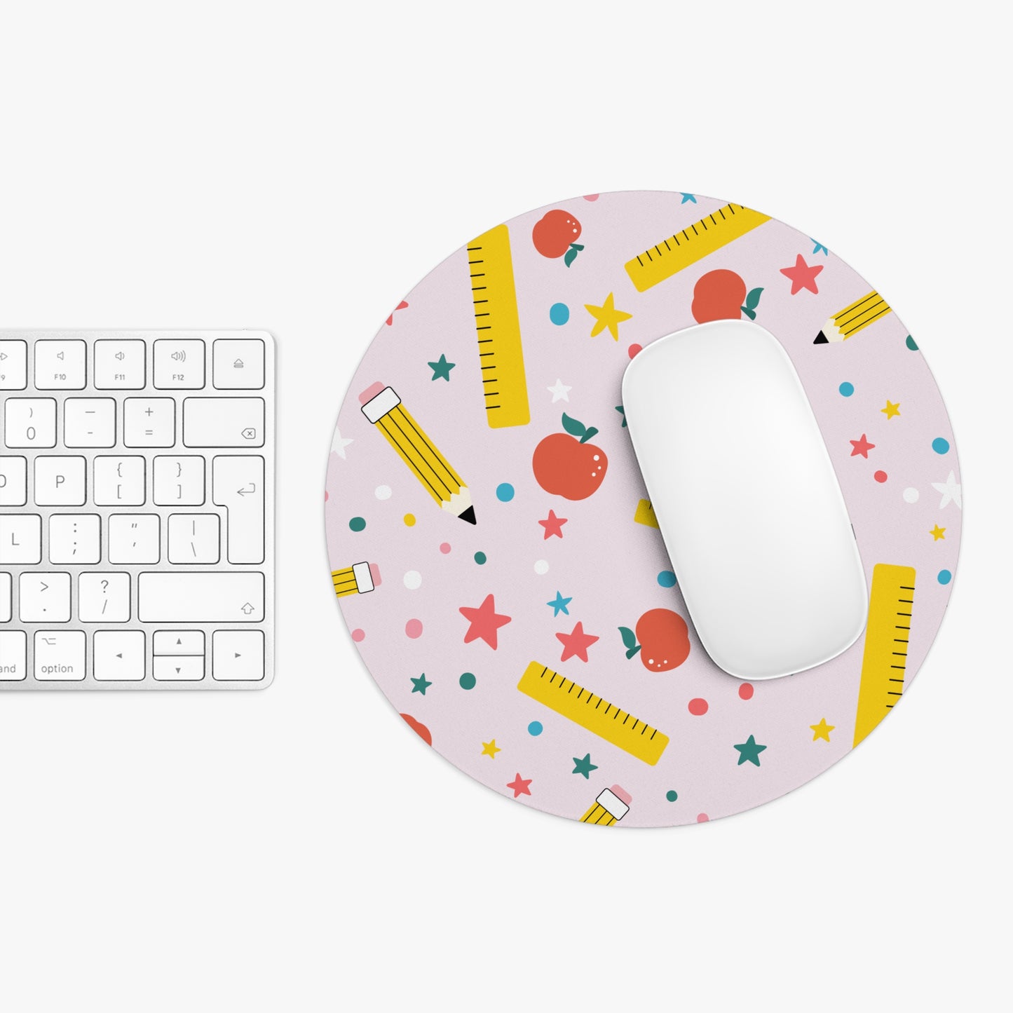 pink Teacher Life Pencil apple Mouse Pad