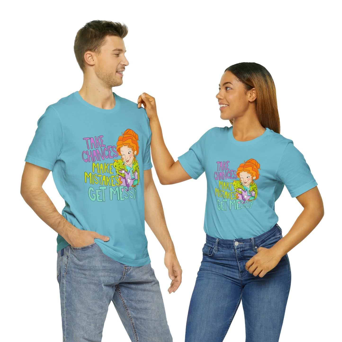 Take Chances ms Frizzle Science Classroom Teacher Shirt Unisex Jersey Short Sleeve Tee