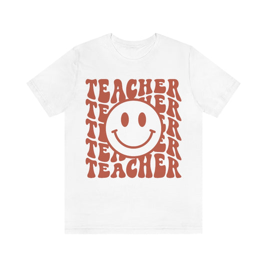 Groovy Teacher Retro Unisex Jersey Short Sleeve Tee