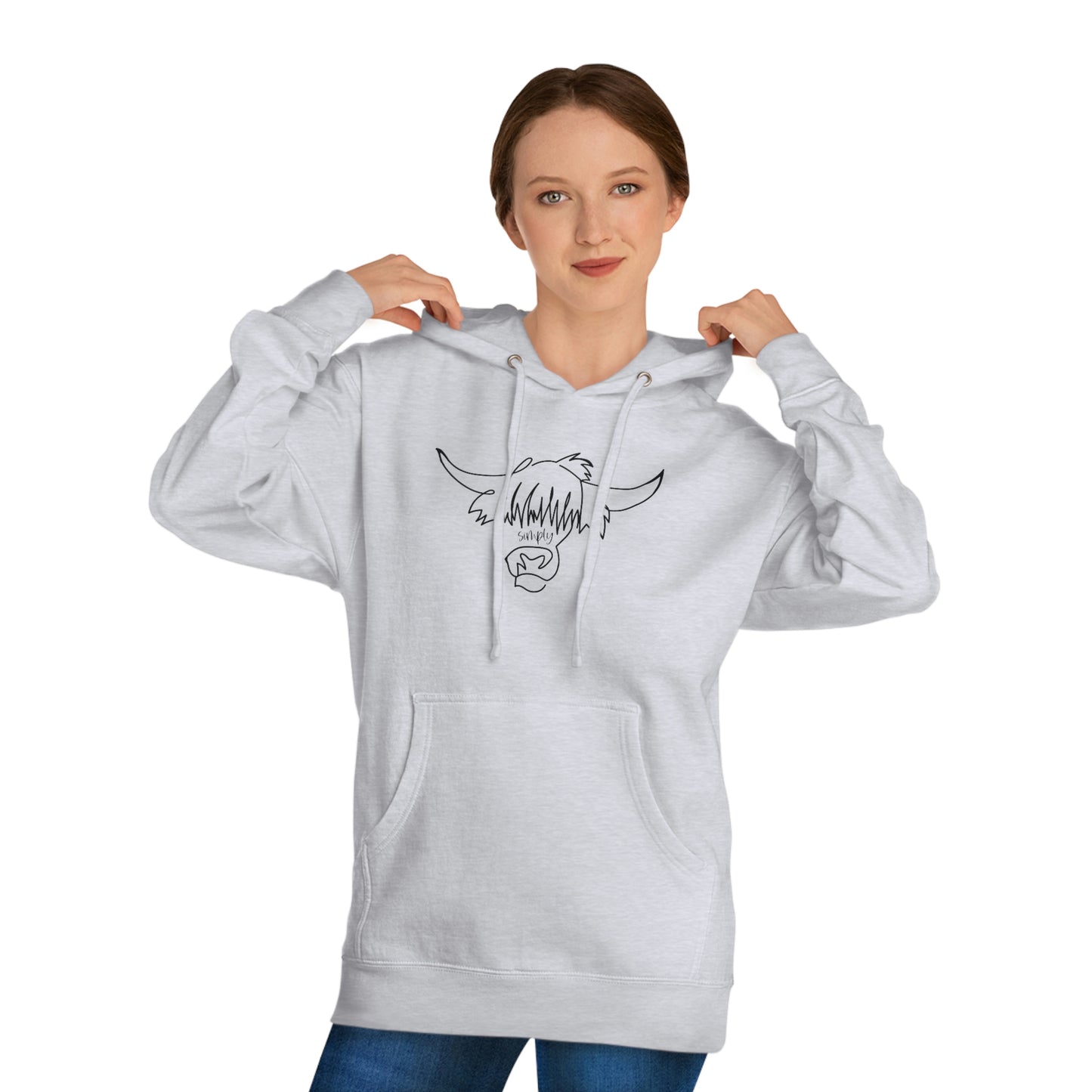 Simply Highland Cow Unisex Hooded Sweatshirt