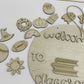 DIY Paint Kit, Welcome to our classroom seasonal change icon circle door hanging wood sign