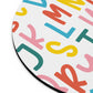 colorful alphabet teacher Mouse Pad
