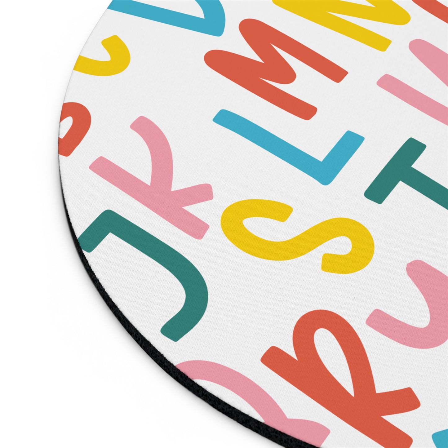 colorful alphabet teacher Mouse Pad