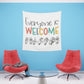 Everyone is welcome asl Printed Wall Tapestry