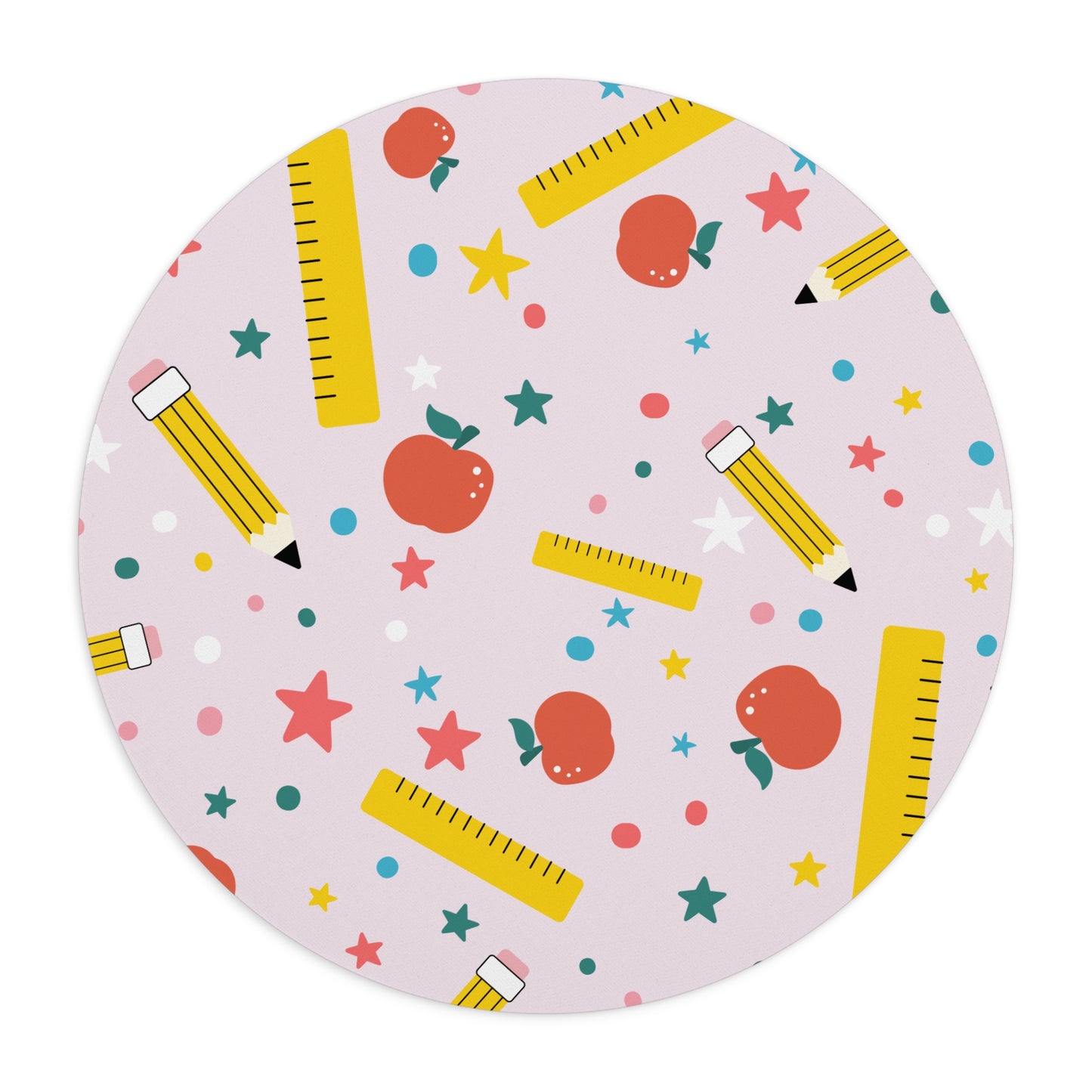pink Teacher Life Pencil apple Mouse Pad