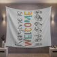 Everyone is welcome asl Printed Wall Tapestry