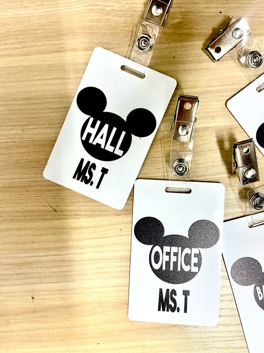 Mickey Mouse Disney Acrylic Classroom Hall Passes