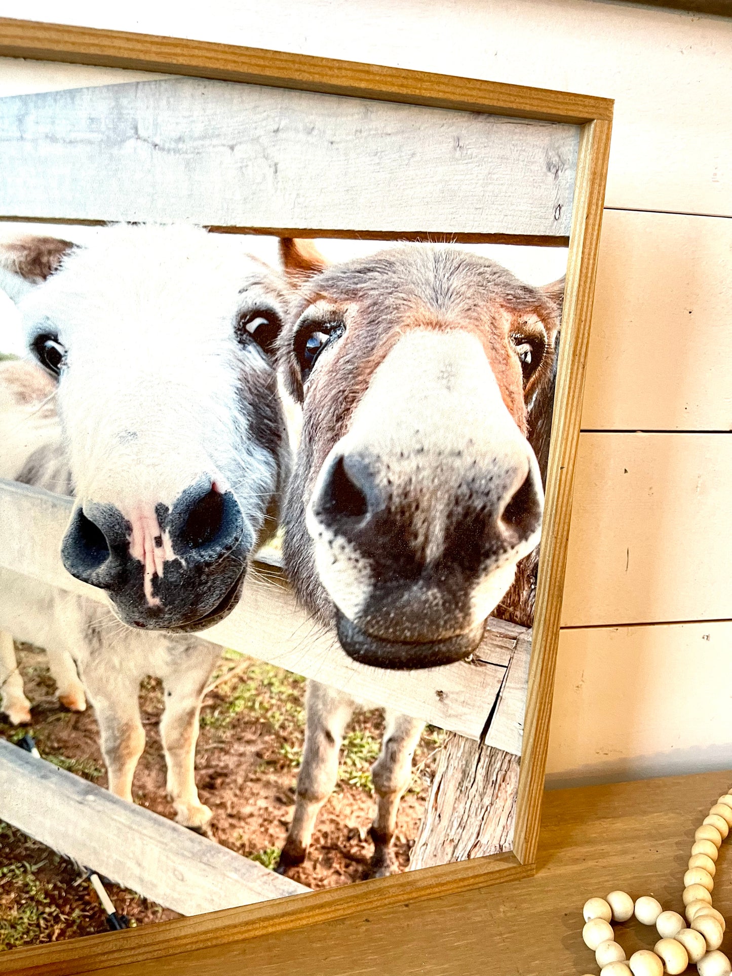 Mini Donkey Faces Long Ears Love Farm Animal wood sign Simply Country Ranch