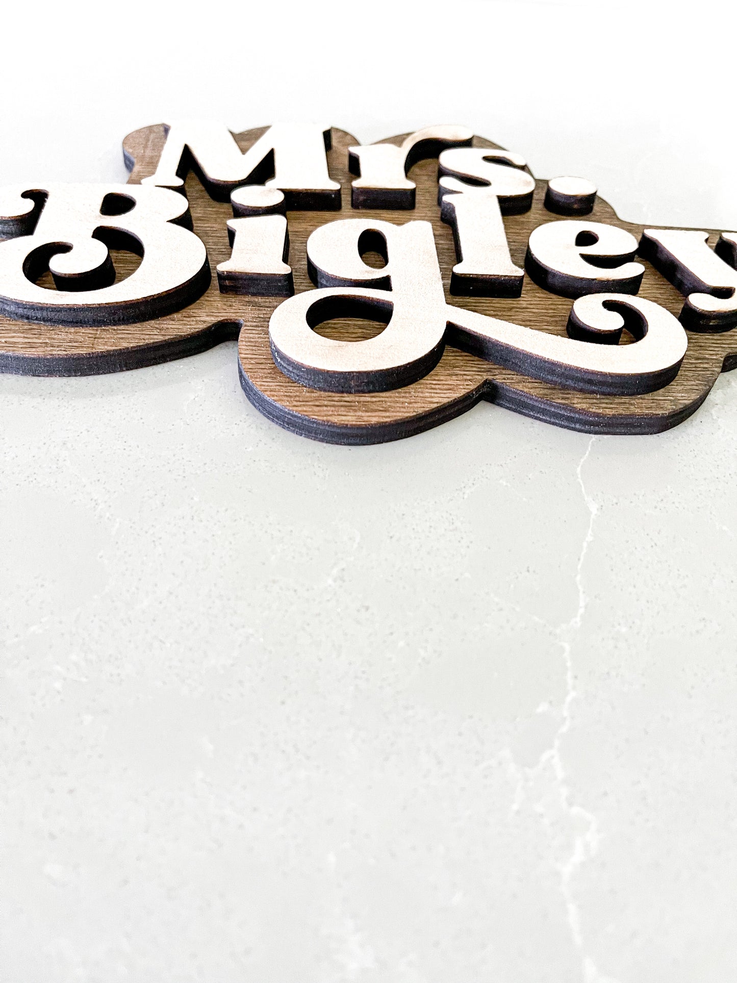 Personalized 3D Teacher Name Cut Out Sign
