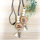 Personalized Custom Teacher Nurse Keychain Lanyard Farmhouse Bead Tassel wood sign