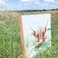 Highland Cow; Fluffy Cow Photo; Ruby; wood photo box