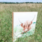 Highland Cow; Fluffy Cow Photo; Ruby; wood photo box