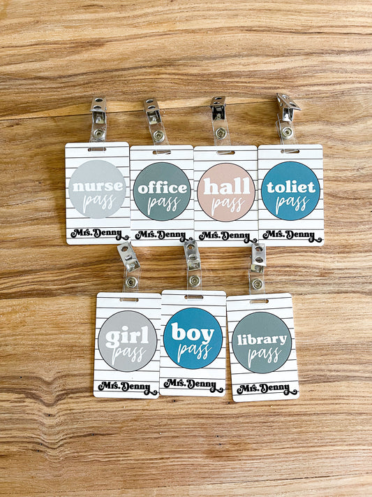Acrylic Classroom Hall Passes